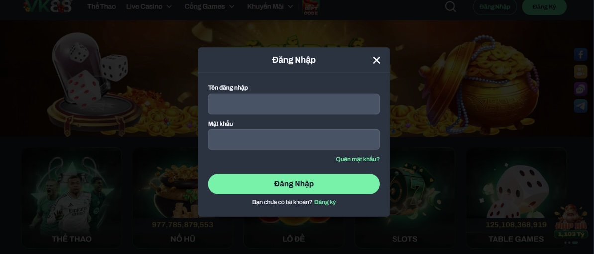 Hướng dẫn đăng nhập VK88 nhanh chóng cho bet thủ