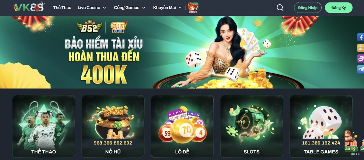 Những tính năng vượt trội của nhà cái VK88